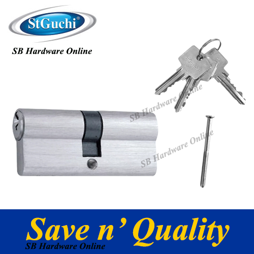 ST GUCHI SG-DC60-SN 60MM DOUBLE EURO PROFILE CYLINDER