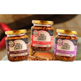 TOH'S DAILY Signature Chili Garlic Oil 200g (Original/Extra Spicy/Tomyum) HALAL by PenangToGo