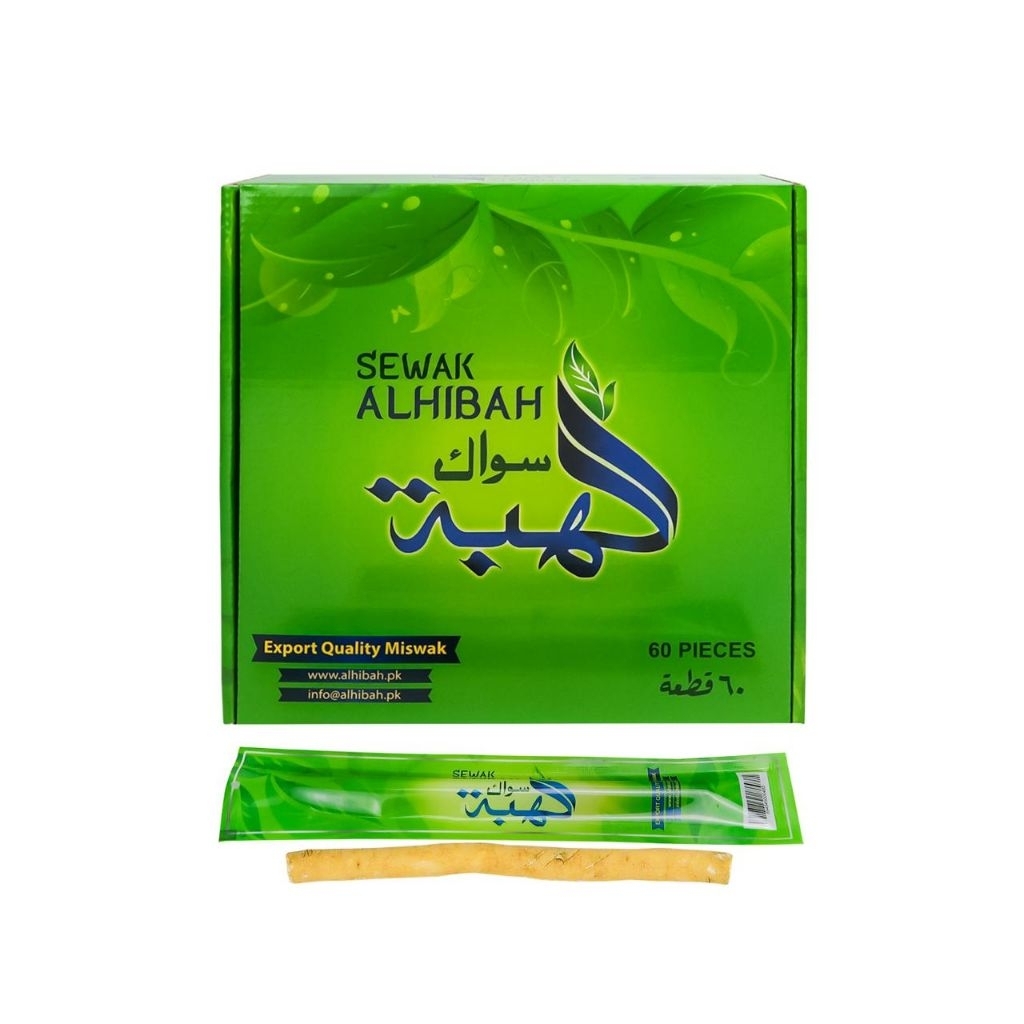 Miswak Sugi Al HIBA 8 "BOX (60PCS) คุณภาพสูงปกติ Miswak Organically Grown Oral Care ฟัน Miswak