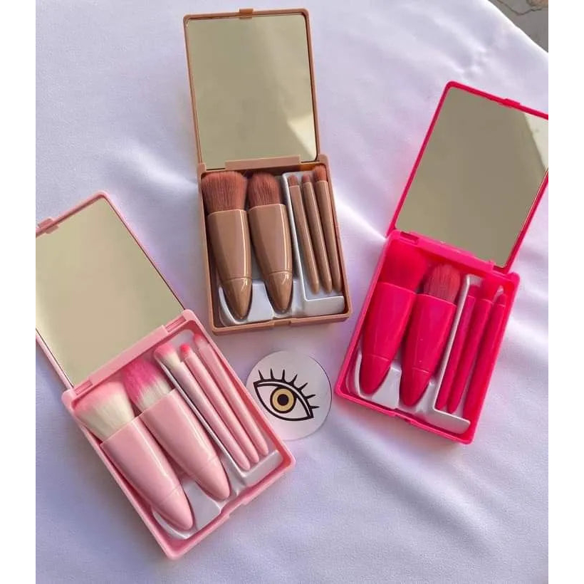 ชุดแปรงแต่งหน้า Mini Compact Travel สําหรับการเดินทางและ On-The-Go Touch-Ups