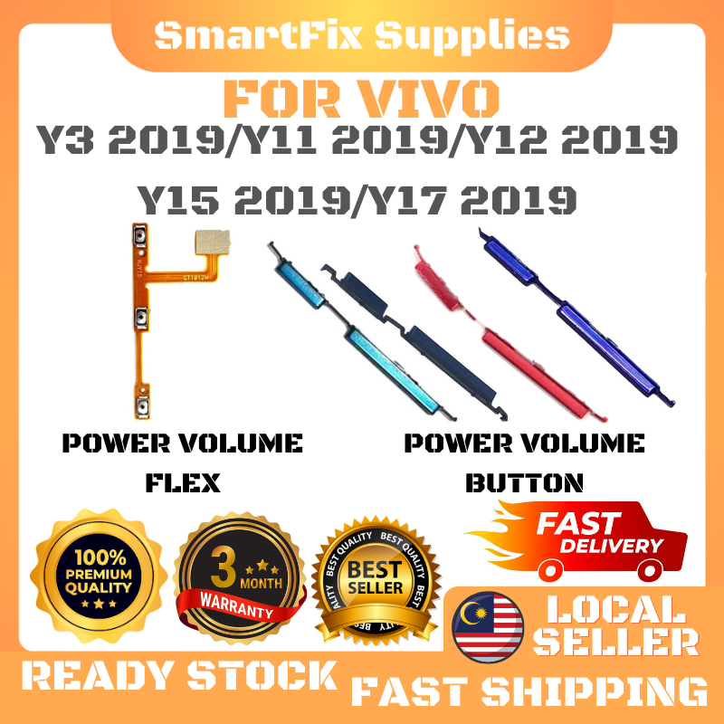 ใช้งานร่วมกับสําหรับ VIVO Y3/Y17 2019/Y11 2019/Y12 2019/Y15 2019 ปุ่มเปิด/ปิด + Vol ริบบิ้น Flex สาย