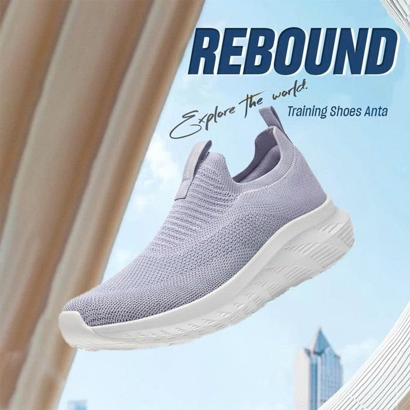 ANTA Women Rebound SLIP ON Training Shoes รองเท้ากีฬา Rebound 1225C7703R (Kasut Slip In)