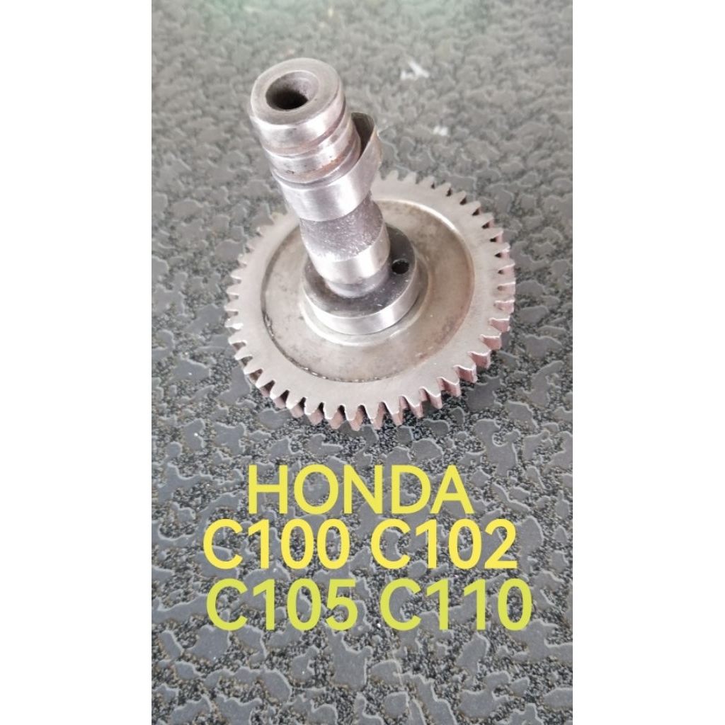 HONDA C100 C102 C105 C110 2ND HAND USED CAMSHAFT +CAM TIMING GEAR 44T จากมอเตอร์