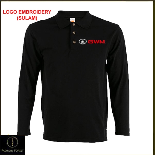 เสื้อยืดคอปกแขนยาวไมโครไฟเบอร์ปักโลโก้ Sulam GWM FF02