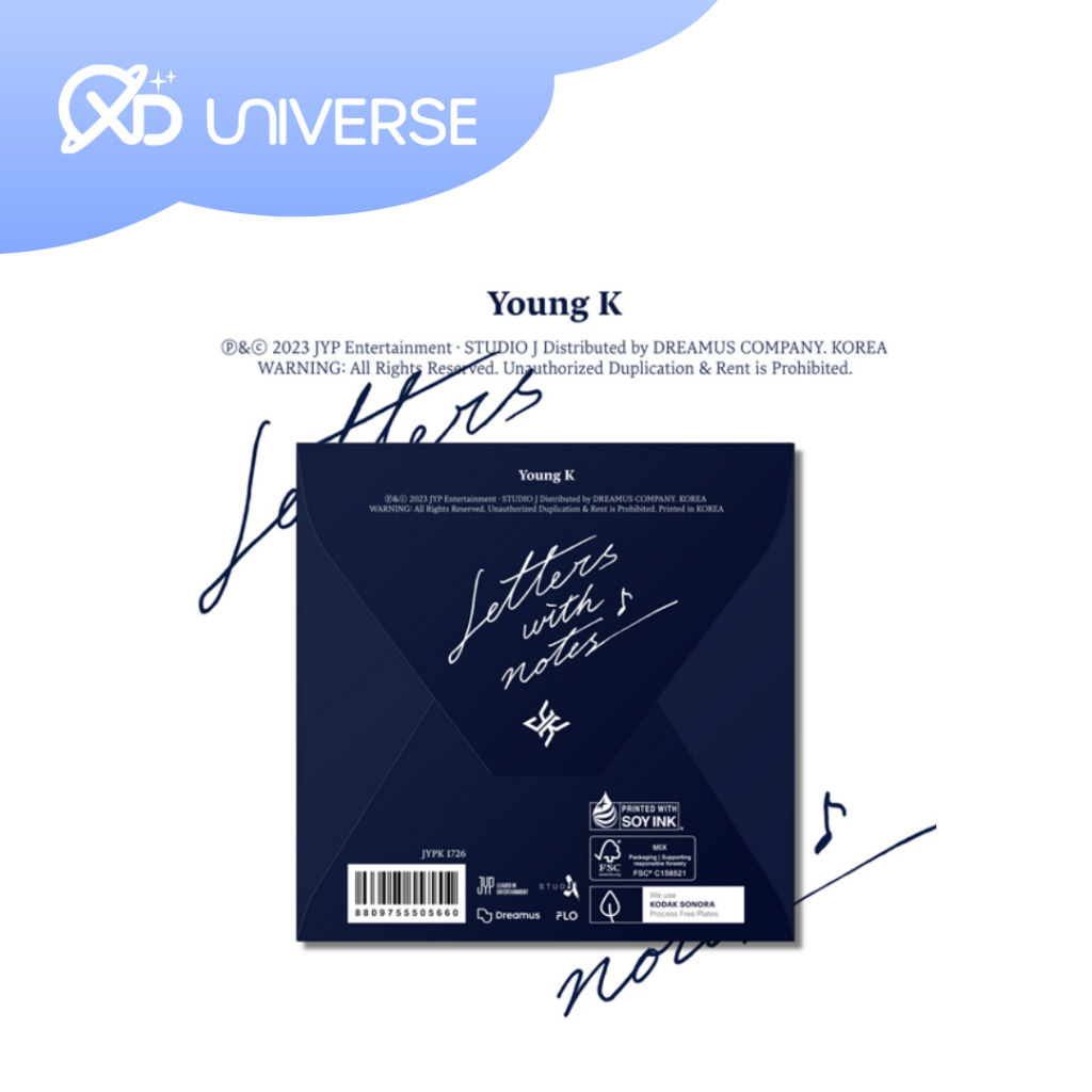 Day6 Young K Letters with notes Digipack Ver.