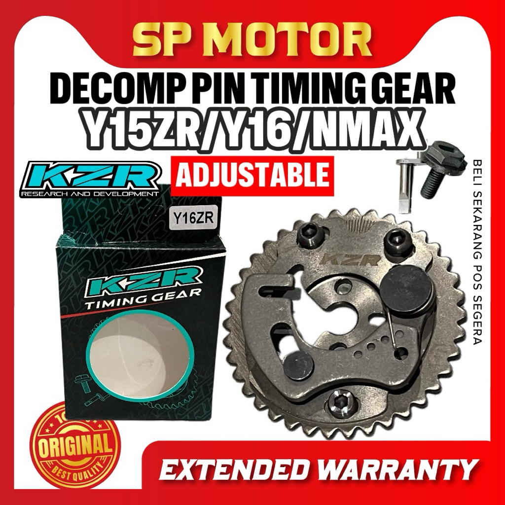 Y15ZR ADJUSTABLE CAM GEAR TIMING GEAR RACING WITH DECOMP PIN & TIMING SCREW KOZI KZR สําหรับ Y15ZR L