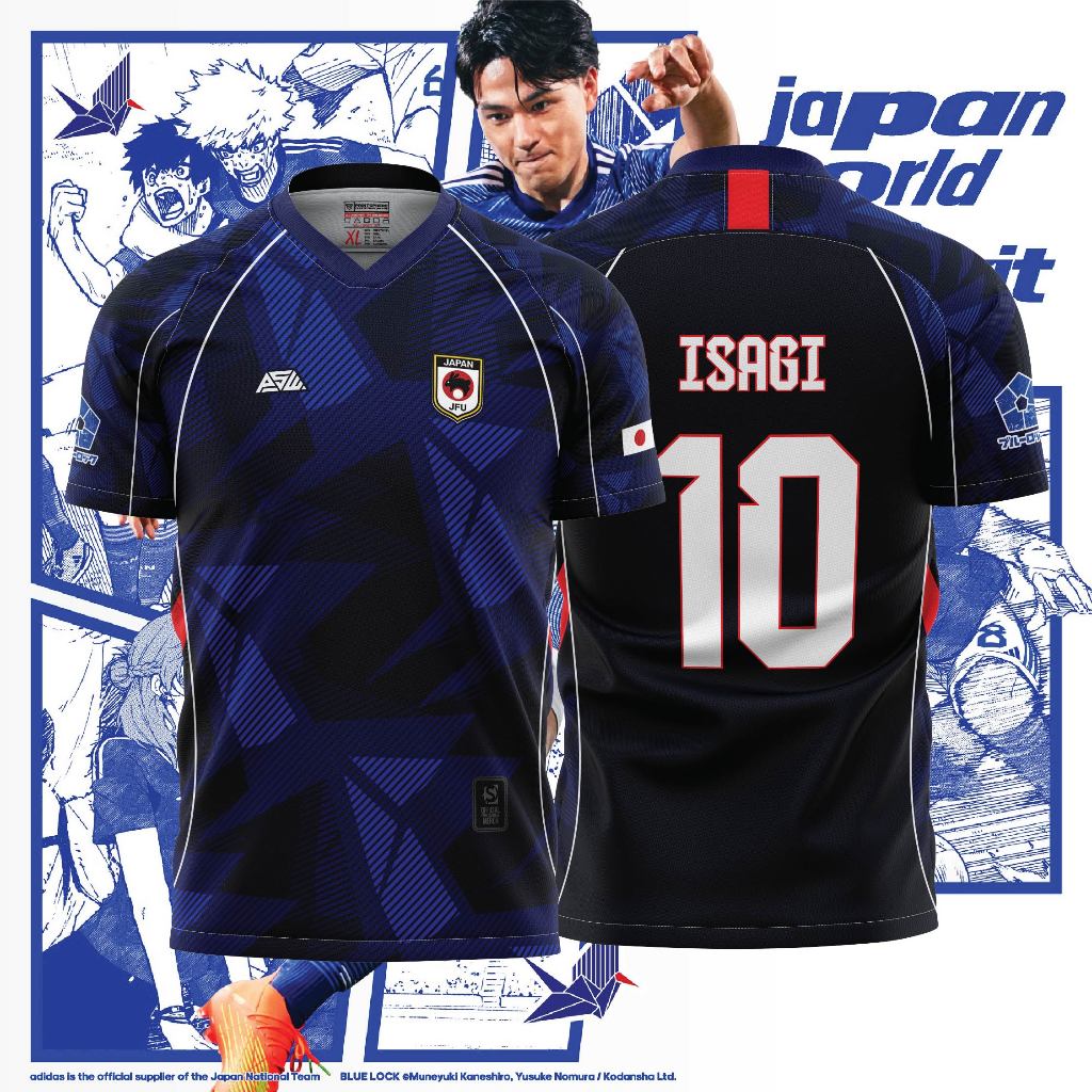ANIME BLUELOCK JERSEY TSHIRT BAJU ฟุตบอลฟุตบอล PXG UBERS ญี่ปุ่น BASTARD MUNCHEN MANSHINE CITY BARCH