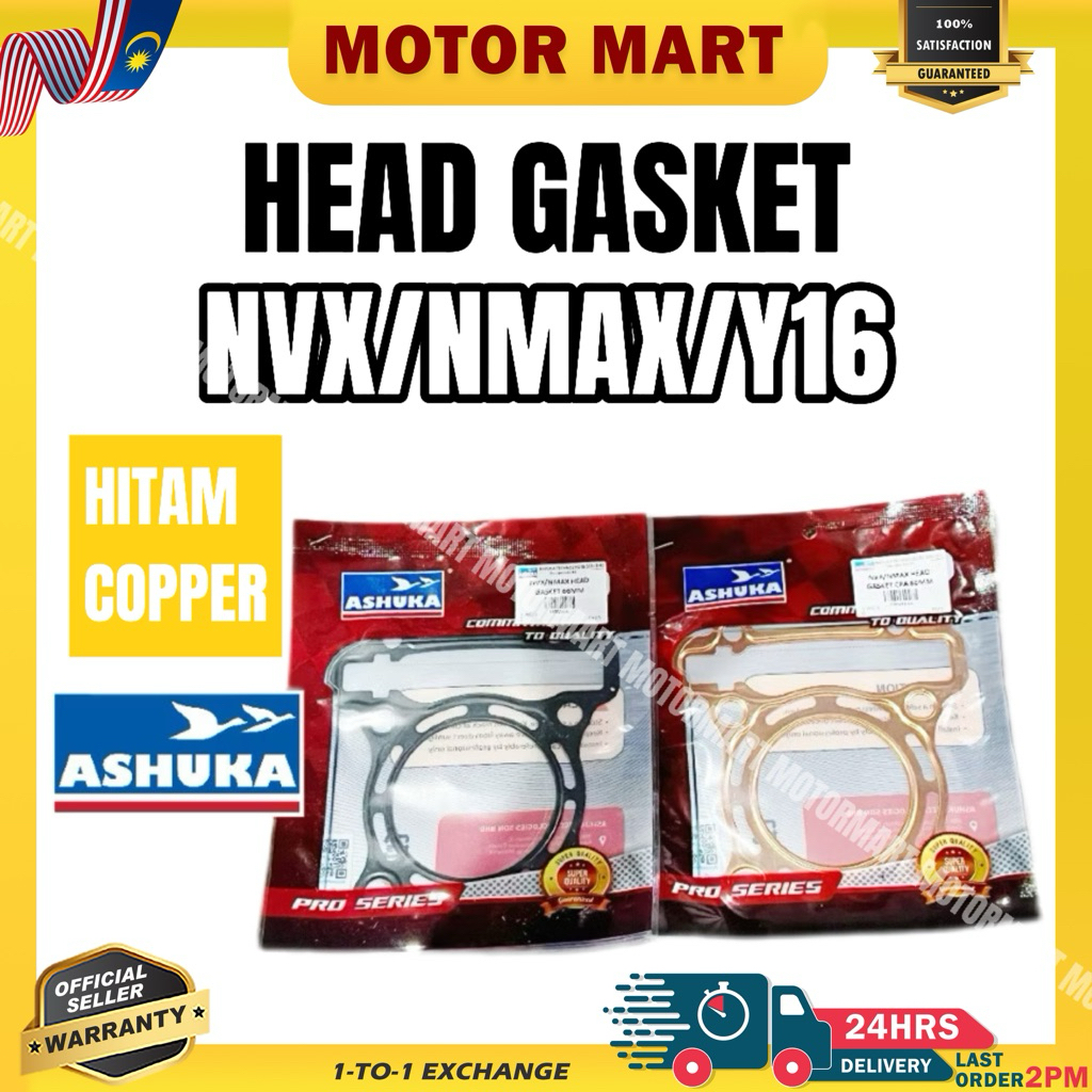 YAMAHA NVX / NMAX / R15 / Y16 HEAD COOPER / HITAM GASKET STD 60MM 62MM 63MM 65MM 66MM ASHUKA