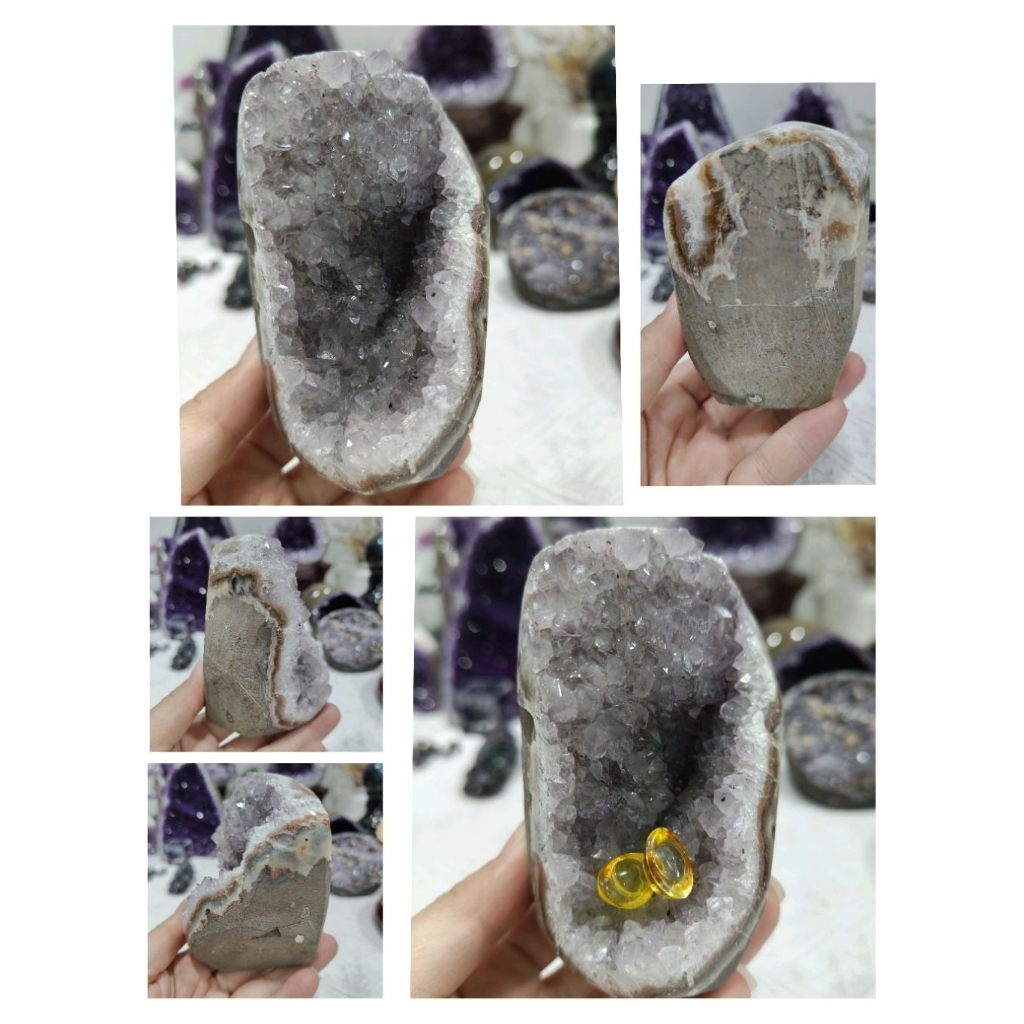 ด้วยเครื่องประดับทาวน์อเมทิสต์ Nest Lavender/Brazilian Amethyst/Amethyst Town Real Shot/447G
