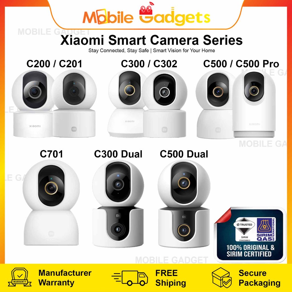 กล้องรักษาความปลอดภัย Xiaomi C200 / C201 / C300 / C302 / C500 / C500 Pro / C701 / C300 Dual / C500 D