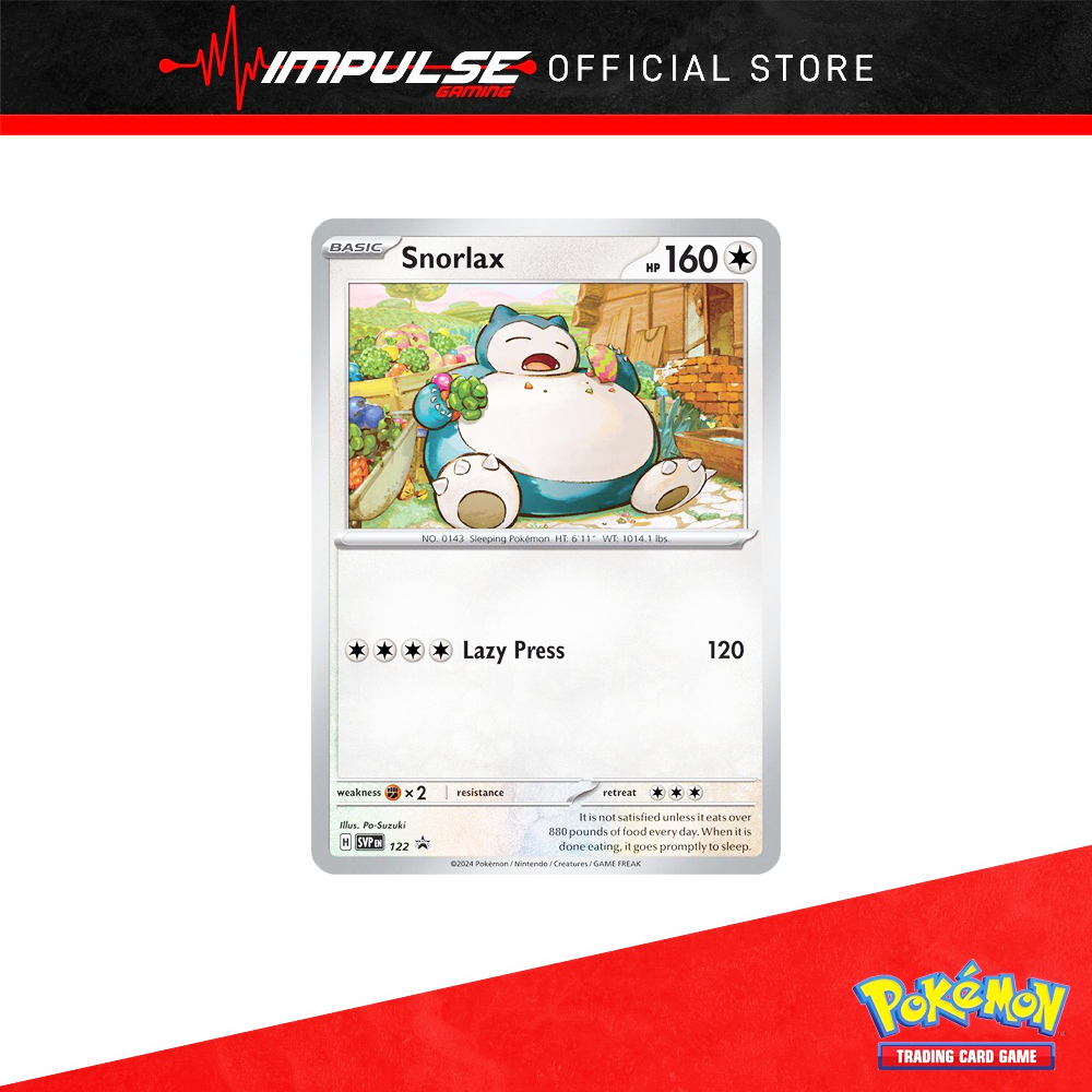 การ์ด Pokemon Tcg Eng: SVP122 Snorlax