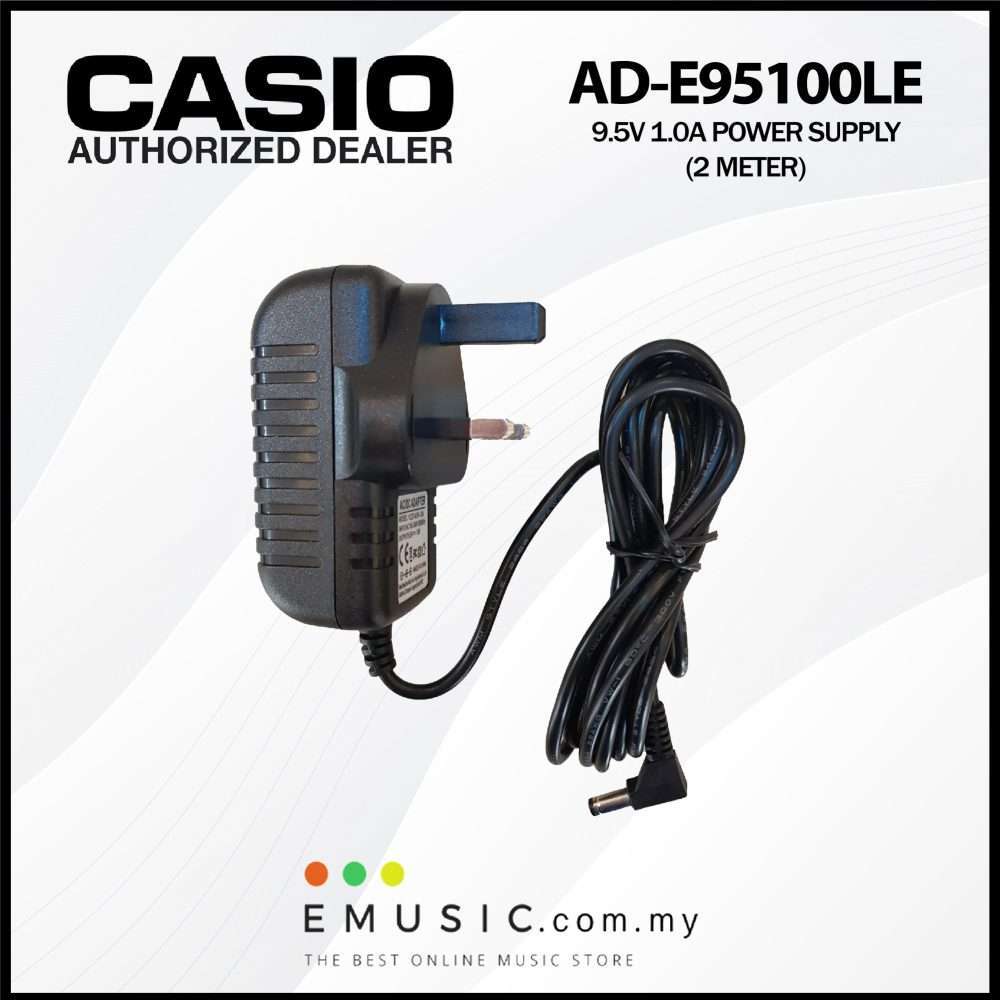 Casio AD-E95100LE 9.5V 1.0A Power Supply Adaptor (2 เมตร) (AD-E95100LE)