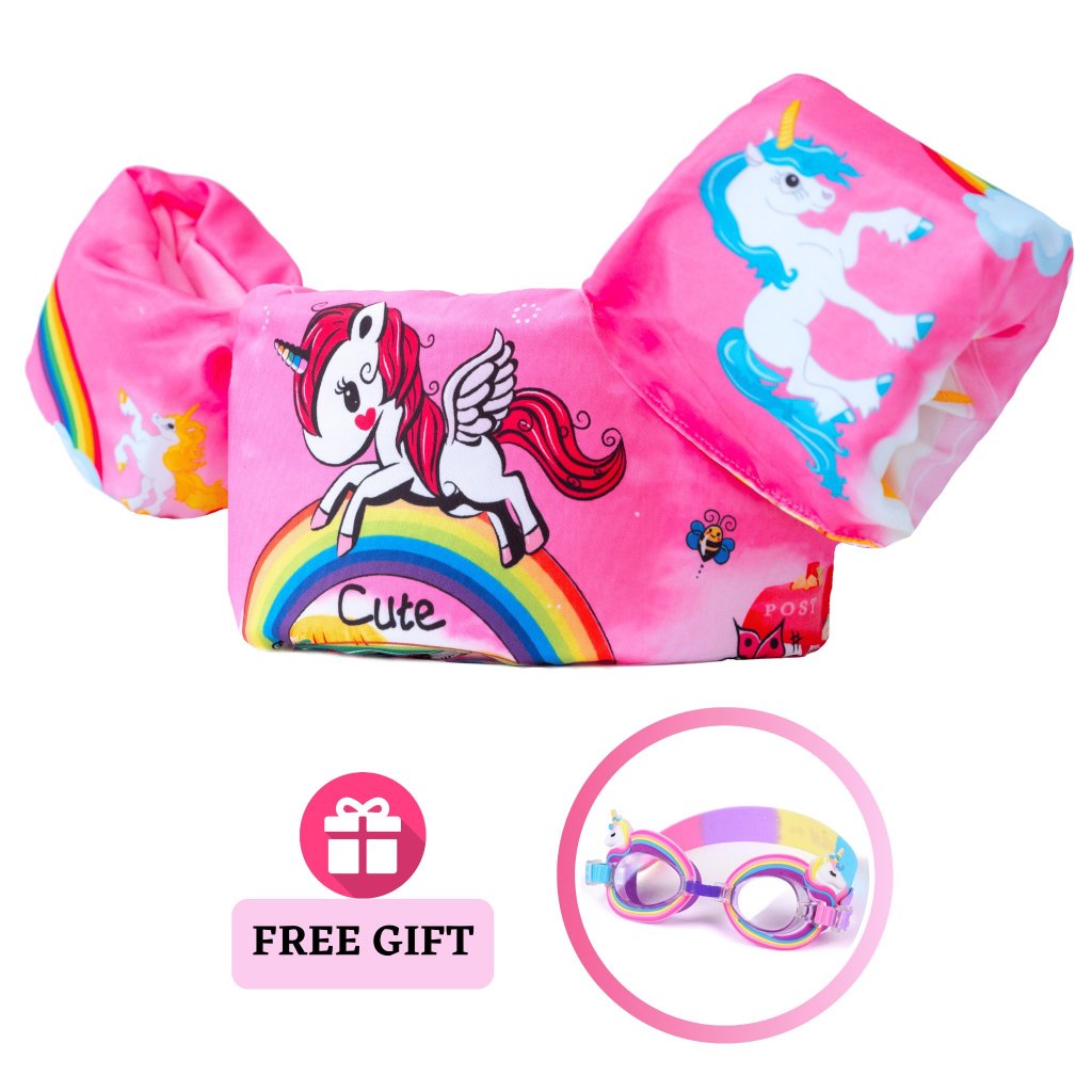 Puddle Jumper Kids Swimming Float Safety Vest Swimming Arm Chest Float Life Jacket (ฟรีแว่นตาว่ายน้ํ