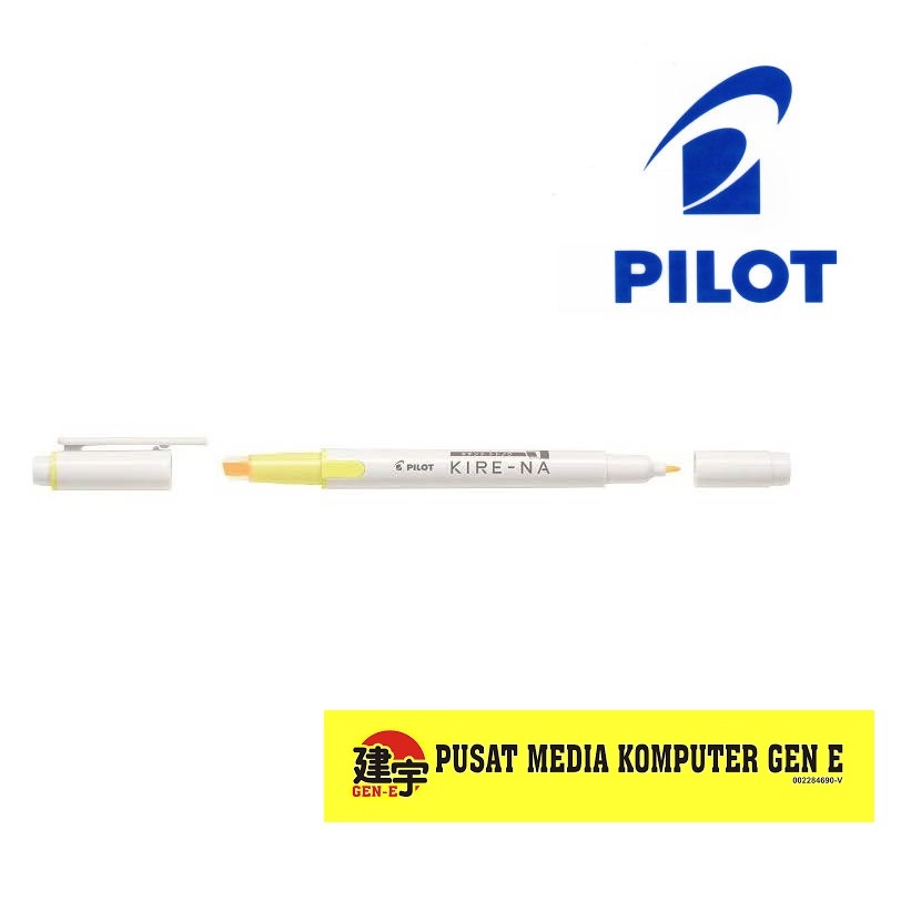 Pilot KIRE-NA Dual Tip Highlighter สีเหลือง