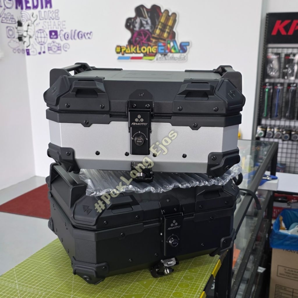 กล่องอลูมิเนียมด้านบน 25L, F2 Moto Motorcycle Box Premium