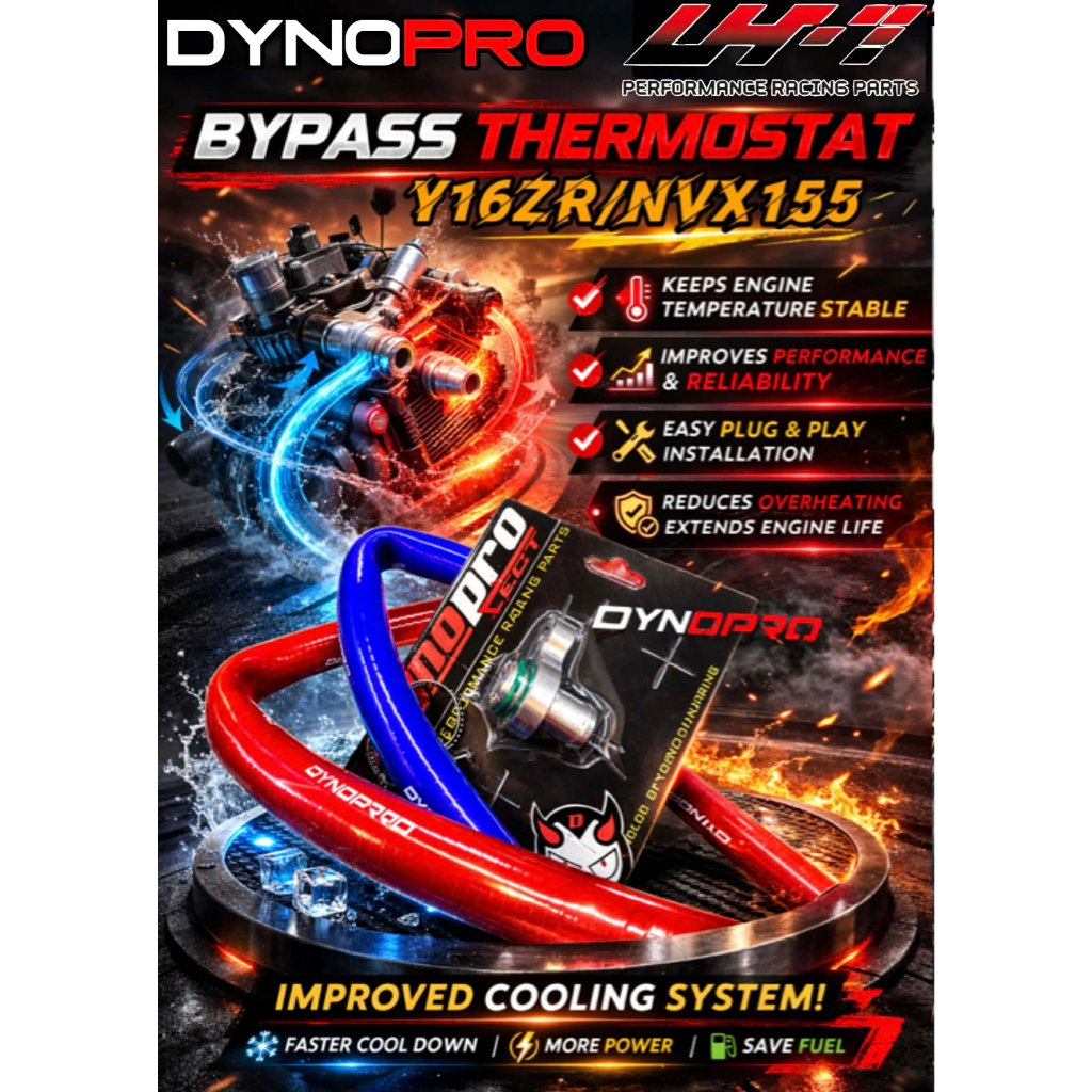 DYNOPRO BYPASS BY PASS THERMOSTAT NVX Y16 R15 COOLANT BYPASS THERMOSTART