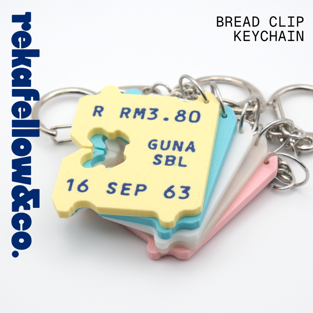 ขนมปังคลิปพวงกุญแจ 3D พิมพ์ Roti Gardenia กระเป๋า Charm น่ารัก Nostalgia Hadiah Unik 5 ซม.