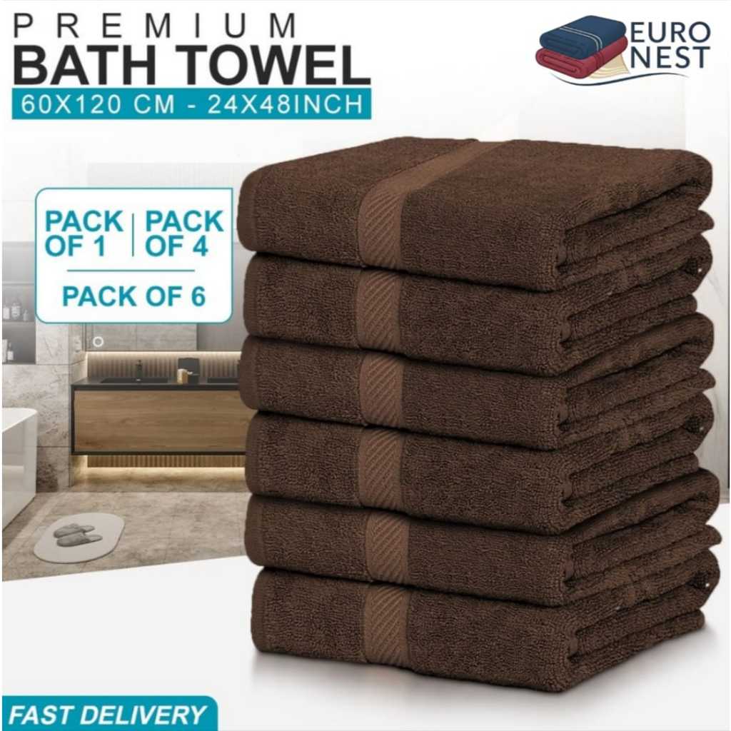 Bulk ผ้าเช็ดตัว US - 60x120 ซม. 500 GSM 100% ปั่นผ้าฝ้ายดูดซับสูง Utopia ผ้าเช็ดตัว Bath Tuala Mandi