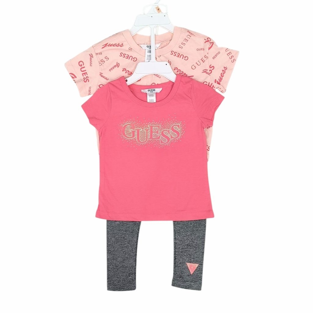 RM35 Gue$$ เสื้อ Girl Tee + Legging playset - เสื้อฤดูร้อน Legging - 2T - 3yrs old