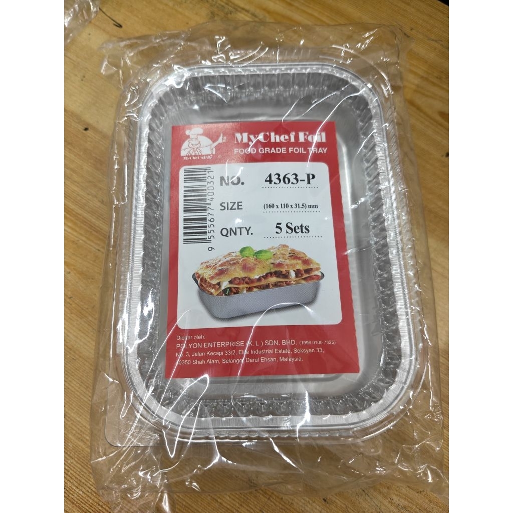 ถาดฟอยล์ฟู้ดเกรด (5 ชุด) 4363-พี