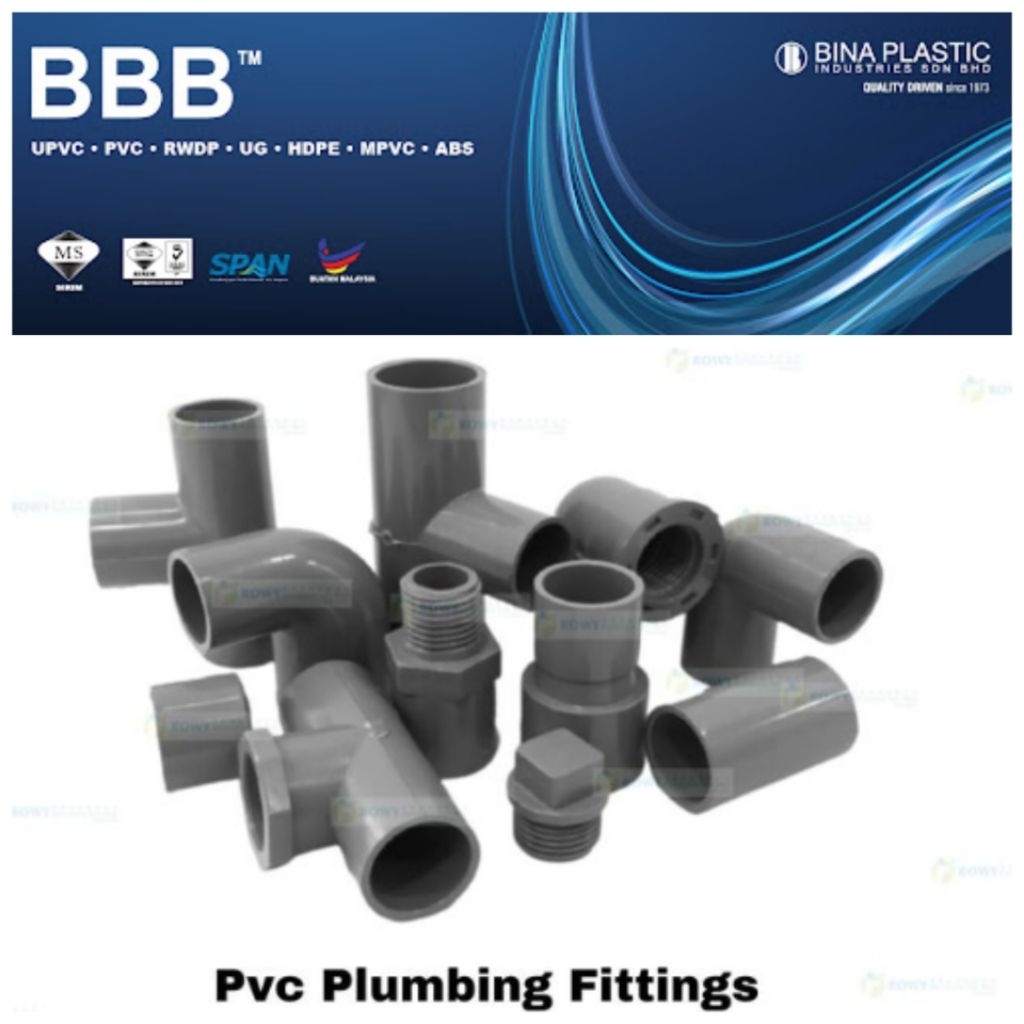 LS GEMIANG BINA BBB PVC PIPE 100mm 80MM 3 4 SPAN SIRIM FITTING PIPE น้ํา PVC