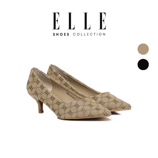 Elle Echo Comfy Fit Footbed Microfiber Leather Heels