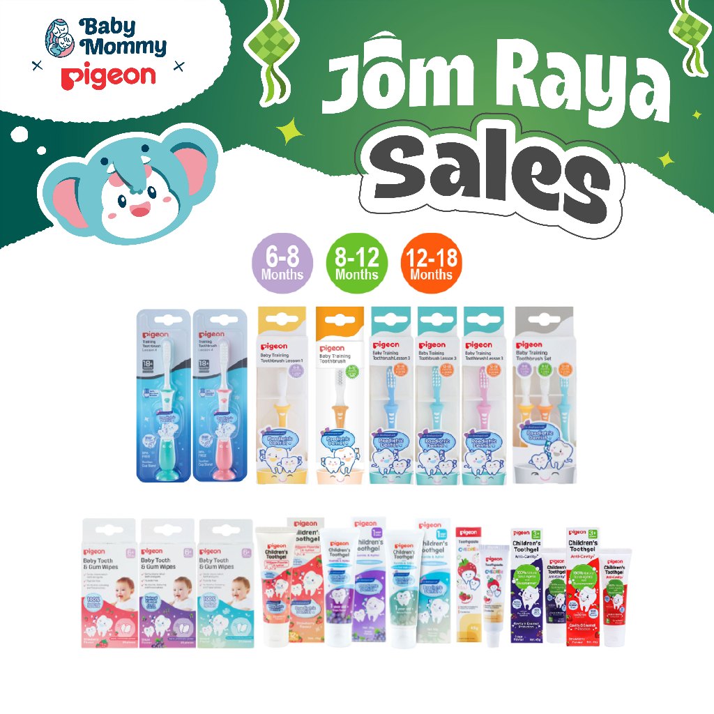 🇲🇾 Pigeon Children Tooth Gel & Training Toothgel Series ยาสีฟันแปรงสีฟันสําหรับเด็ก