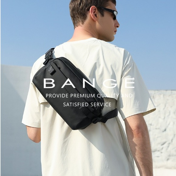 Bange Swift Men Anti-theft Lock Sling Bag Fashion Chest Pack กระเป๋าสะพายข้างกันน้ํา