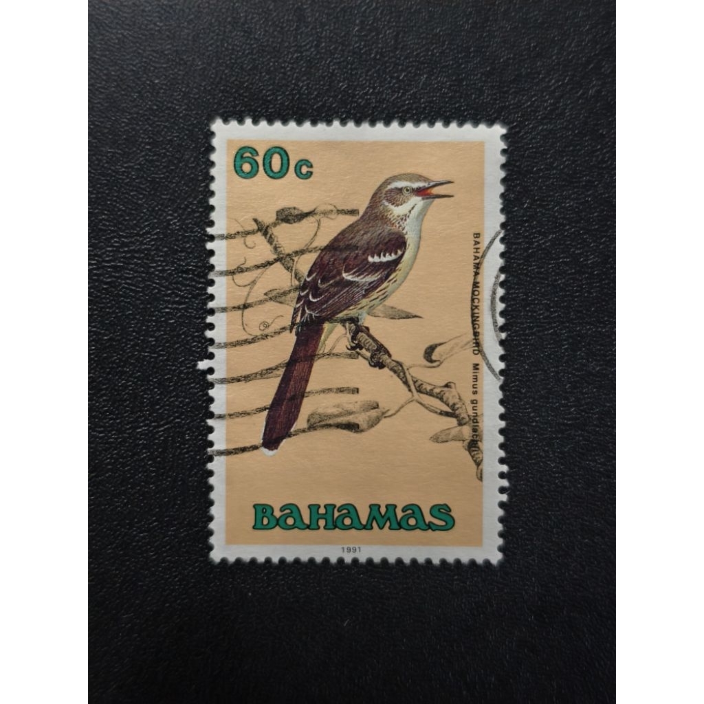 AQ035 แสตมป์ Bahamas Birds 1v ใช้แล้ว