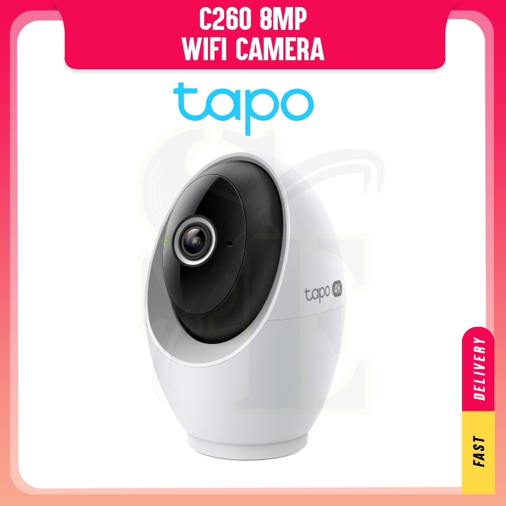 TP-LINK TAPO C260 8MP Pan/Tilt Indoor AI Home Security กล้อง Wi-Fi