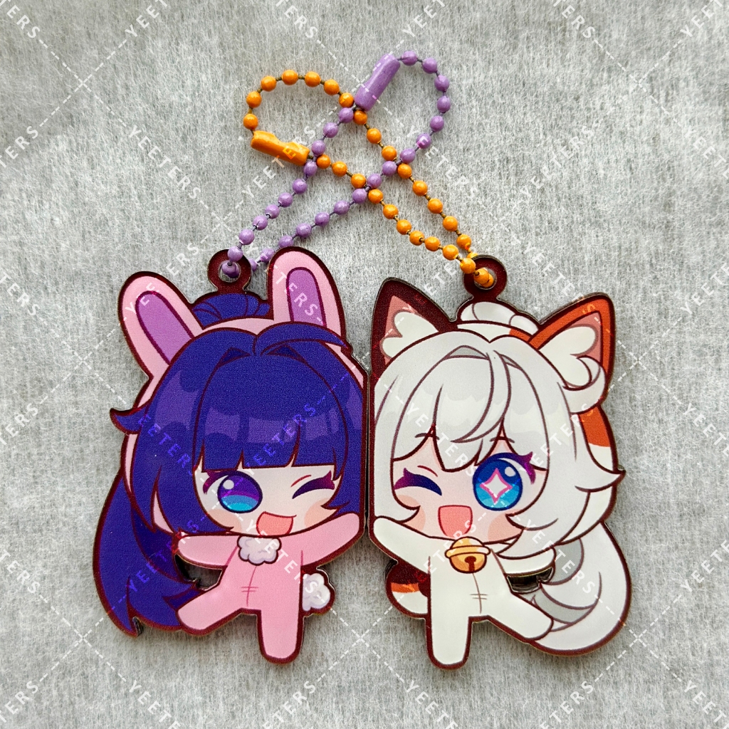 Honkai Impact 3rd - พวงกุญแจแม่เหล็ก Kiana x Mei 2 ชิ้นน่ารัก