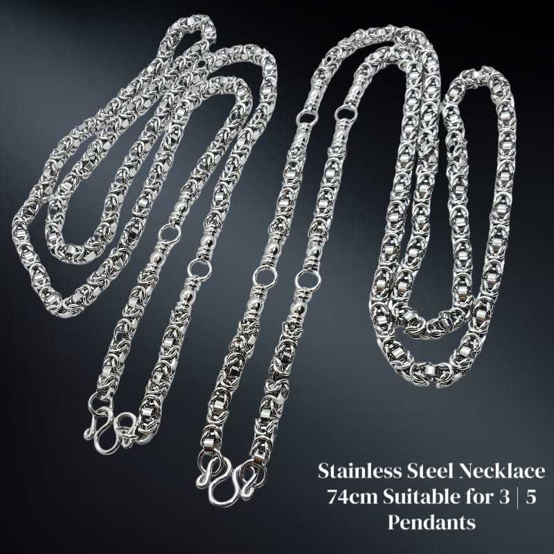 Amulet Necklace Stainless Steel 3 and 5 Hook Thailand Necklace สร้อยคอแบบไขว้