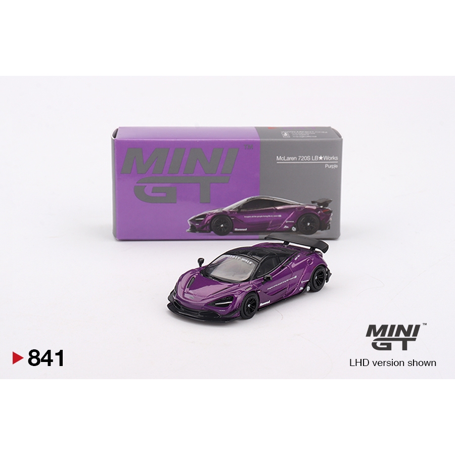 Mini Gt 841 McLaren 720S LB★ทํางานสีม่วง