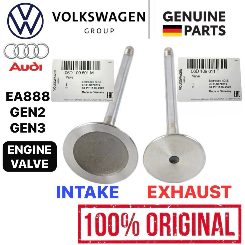 Volkswagen VW EA888.2 EA888.3 วาล์วไอดีเครื่องยนต์ไอเสียวาล์วกอล์ฟ MK6 MK7 Passat B7 B8 Audi A4 A5 A