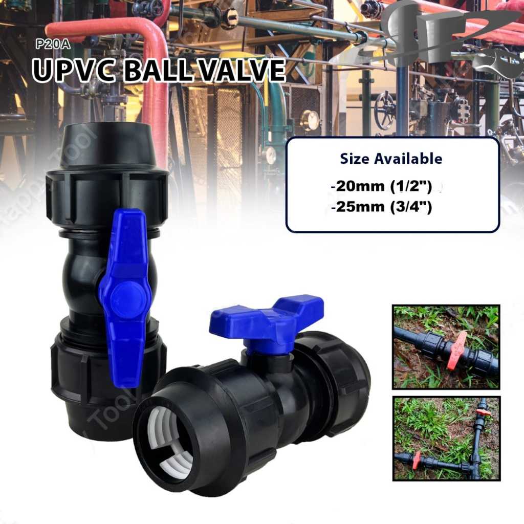 20MM / 25MM COMPACT POLY BALLVALVE สําหรับ POLY/HANSEN PIPE 20MM / 25MM