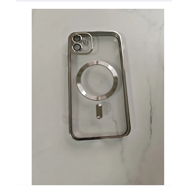 ปลอกเงินใสแม่เหล็กเข้ากันได้สําหรับ ไอโฟน 11 เอ็กซ์อาร์ เคสโทรศัพท์พร้อมฝาครอบป้องกันเลนส์กล้อง