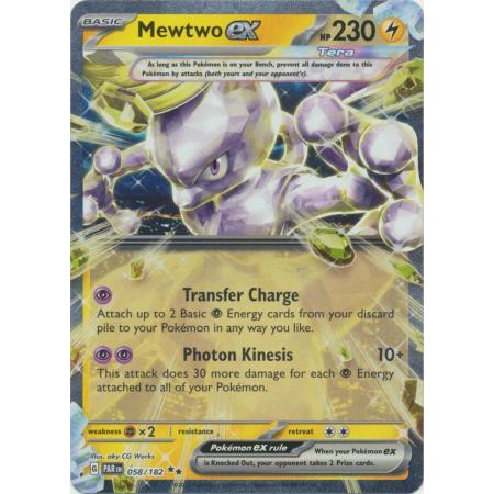 Pokemon TCG Mewtwo ex 058/182 Double (อังกฤษ)