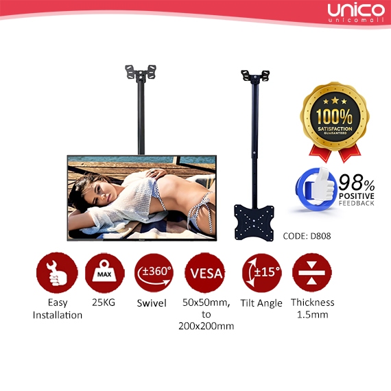 LCD LED TV Tilt Ceiling Wall Mount TV Bracket เหมาะกับที่สุด 14-32 นิ้ว