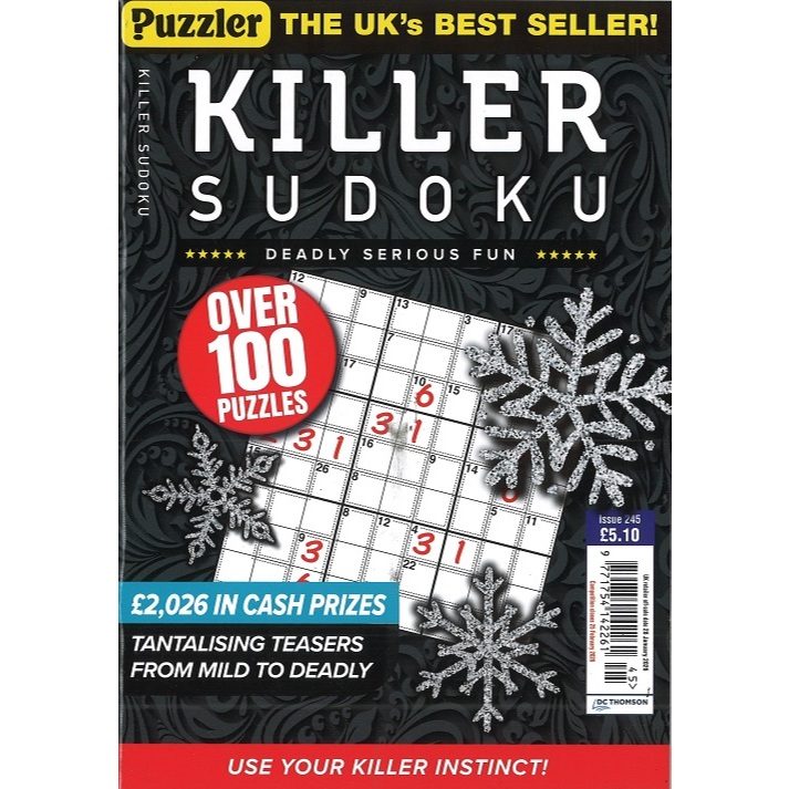 PUZZLER KILLER SUDOKU UK
