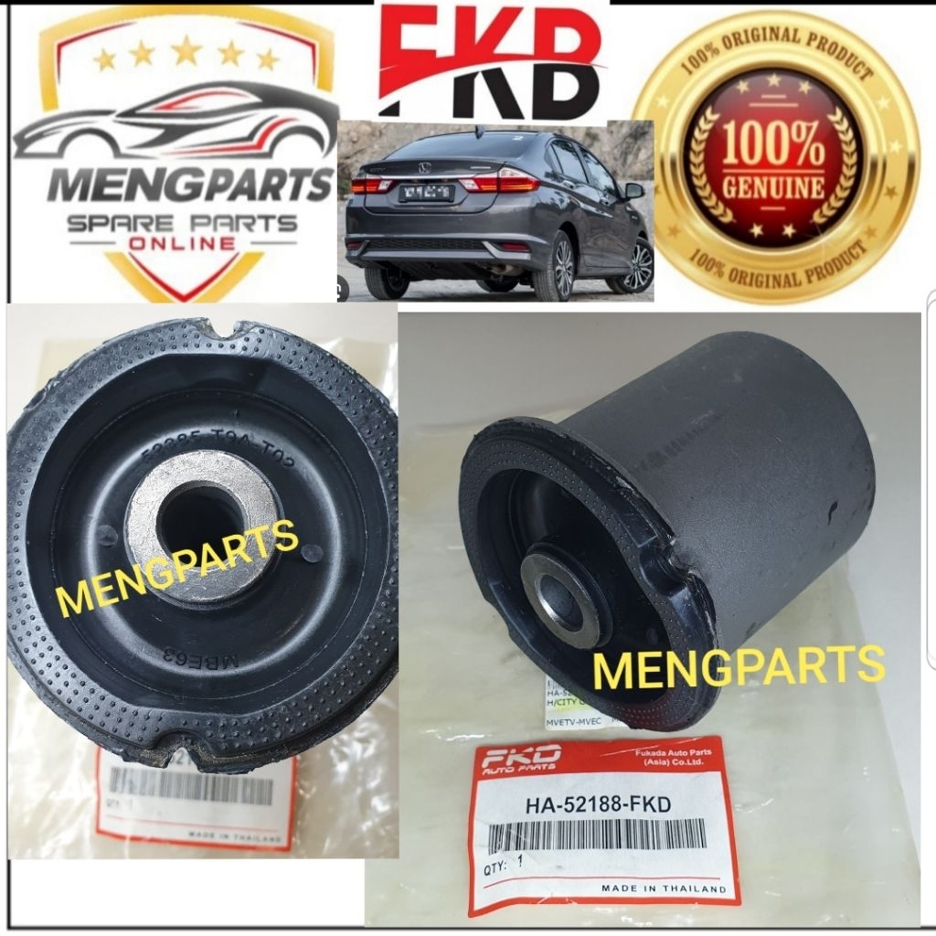 * FKB HONDA CITY T9A GM6 2014Y-2019Y REAR AXLE BUSH 52385-T9A-T02-FKB HA-53188-FKD