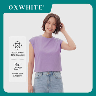 [New Colours] Oxwhite Women Cap Sleeve Top