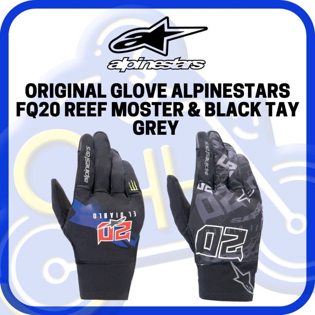 ถุงมือ ALPINESTARS FQ20 REEF MONSTER QUARTARARO ถุงมือ ALPINESTARS รถจักรยานยนต์
