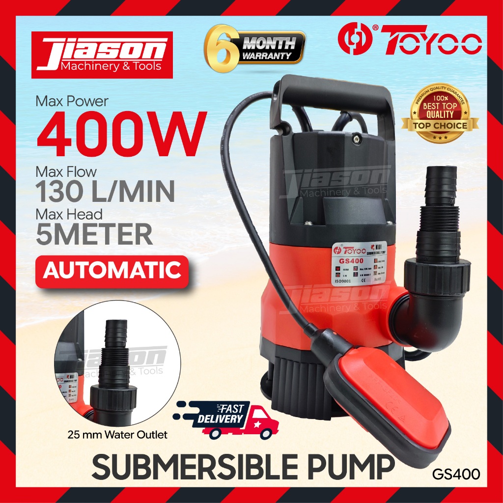[AUTOMATIC] TOOYO GS400 / GS-400 / GS400 Pam Air Submersible Pump 400W