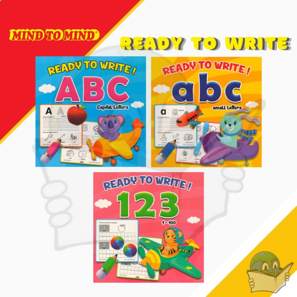 เขียน - ตัวอักษรไปรษณีย์ ABC,ตัวอักษรขนาดเล็ก ABC,123 1-100 [จิตใจสู่จิตใจ]