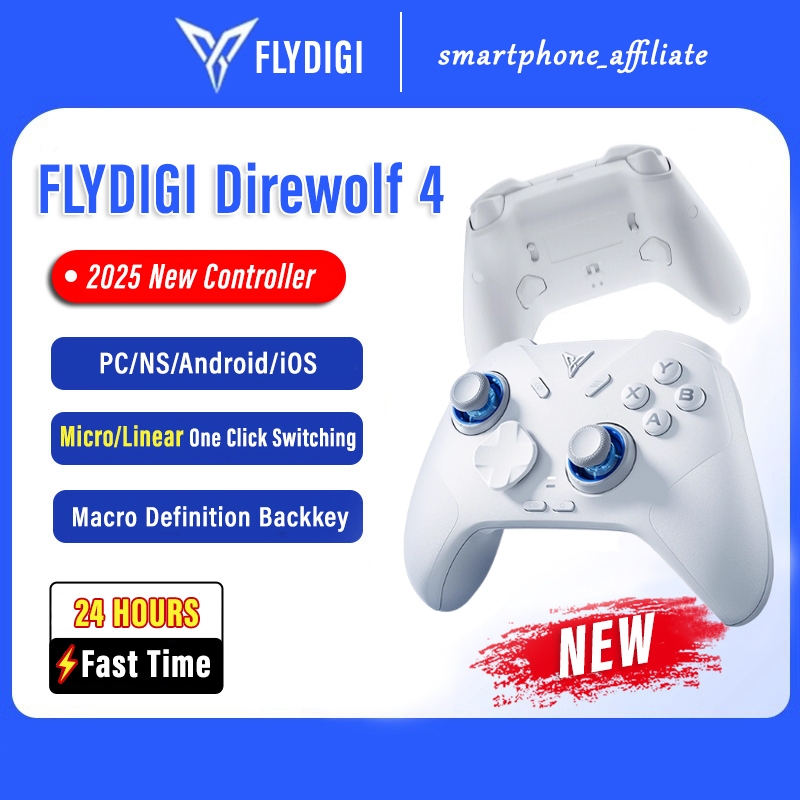 Flydigi Direwolf 4 Gamepad Hall Linear Trigger Force ปรับจอยสติ๊กคอนโทรลเลอร์ไร้สายสําหรับ Windows Android IOS NS