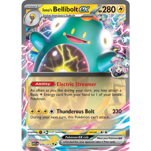 Pokemon TCG Ionos Bellibolt ex 070/217 Double (อังกฤษ)