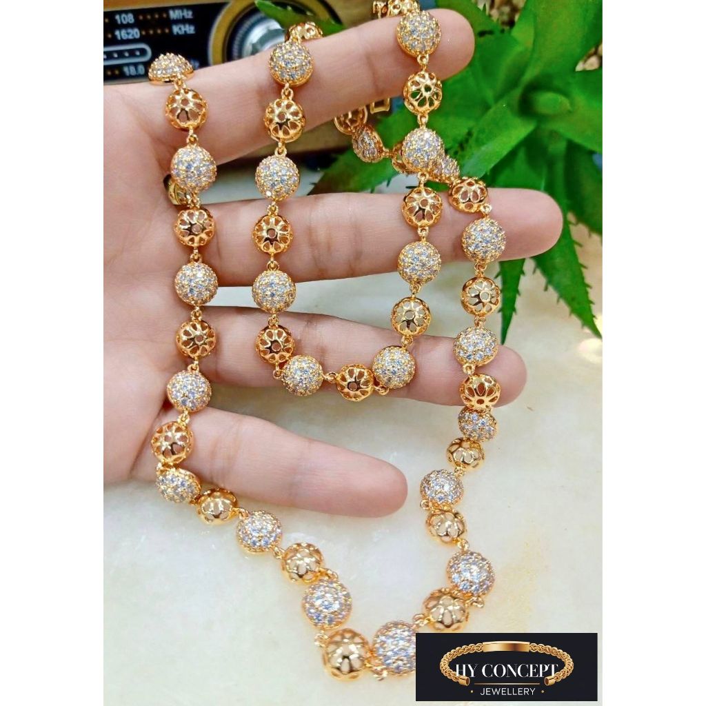 [HYC JEWELLERY] โซ่คอ BOBA พร้อมหินปลูกพืช