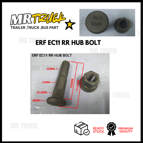 ERF EC11 RR HUB BOLT ASSY