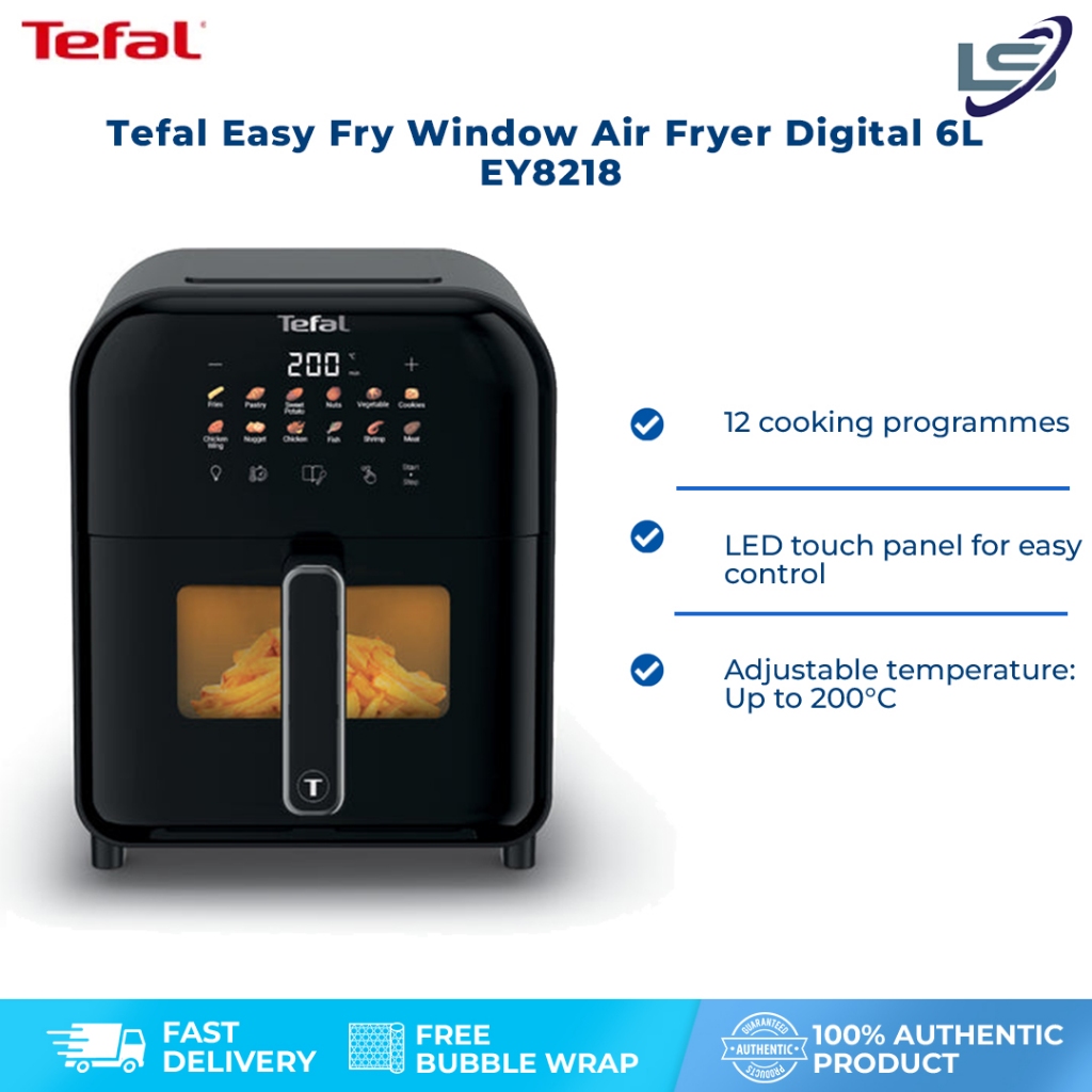Tefal Easy Fry Window 6L Air Fryer ดิจิตอล EY8218 EY821865