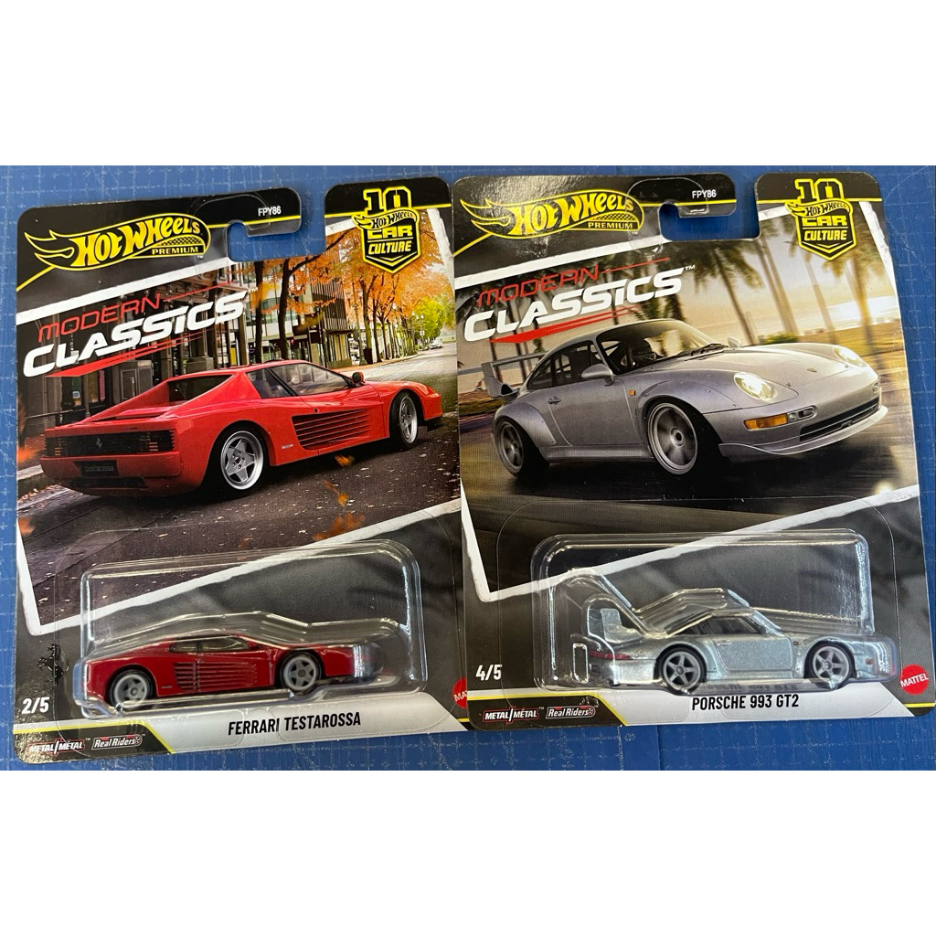 ใหม่ Hotwheels Modern Classics Ferrari Testarossa Porsche 993 GT2 Toyota Mazda